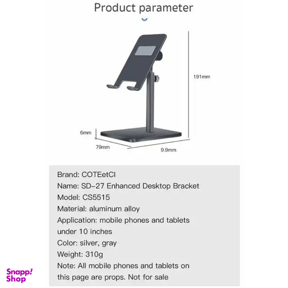 پایه نگهدارنده گوشی موبایل و تبلت کوتتسی مدل Coteci CS5515