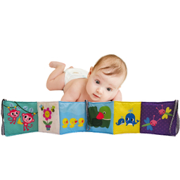 بازی آموزشی انتشارات ماه کوچولو مدل کتاب دور تختی جغجغه ای نوزاد کد 02