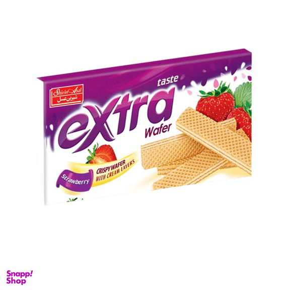 ویفر توت فرنگی اکسترا شیرین عسل وزن 100 گرم