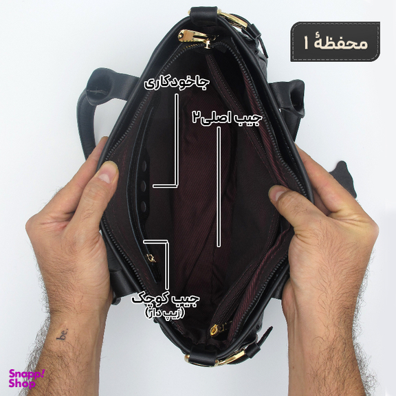 کیف چرم طبیعی زنانه مدل fateh  145