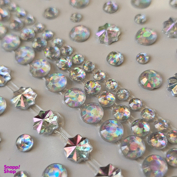 نگین چسبی صورت و ناخن طرح مروارید و گل و ستاره کد 138 بسته 160 عددی