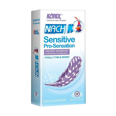 کاندوم ناچ کدکس مدل Sensitive Pro Sensation بسته 12 عددی