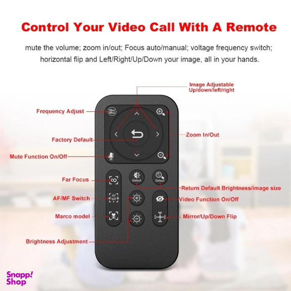 وب کم مدل 2K HDR 60fps Remote Control Ring Light