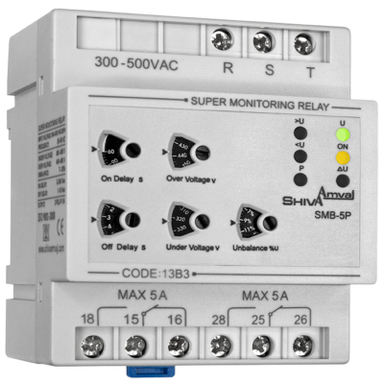 رله سوپر کنترل فاز شیوا امواج مدل SMB-5P کد 13B3