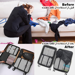 نظم دهنده ساک و چمدان تن تن مدل Colorful Life مجموعه 7 عددی