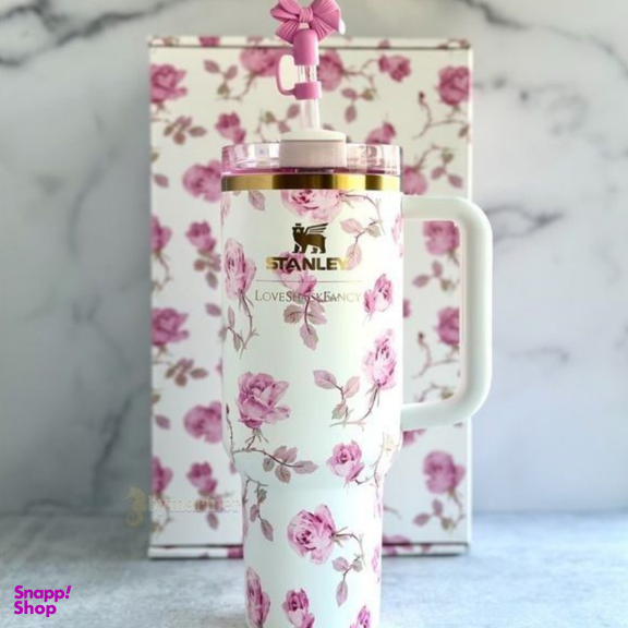 تراول ماگ استنلی مدل tumbler سفید جعبه کادویی ظرفیت 1180 میلی لیتر