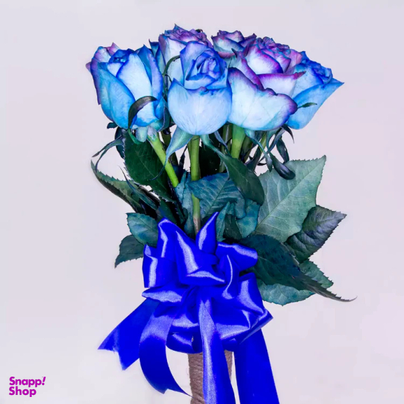 دسته گل رز طبیعی گل باختر کد 21896