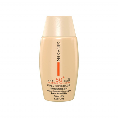 کرم ضد آفتاب ژیناژن مدل SPF 50 شماره 02 مناسب پوست خشک و نرمال حجم 50 میلی لیتر
