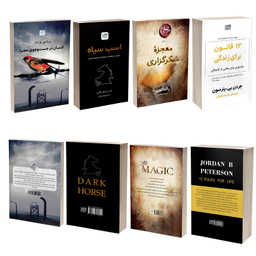 کتاب معجزه شکرگزاری، اسب سیاه، 12 قانون برای زندگی و انسان در جستجوی معنا اثر جمعی از نویسندگان نشر آذرگون مجموعه 4 جلدی