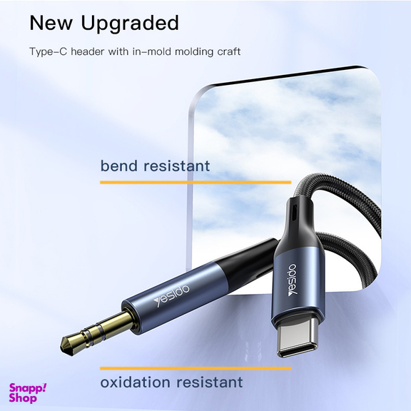 کابل تبدیل USB-C به AUX یسیدو مدل YAU-36 طول 1 متر