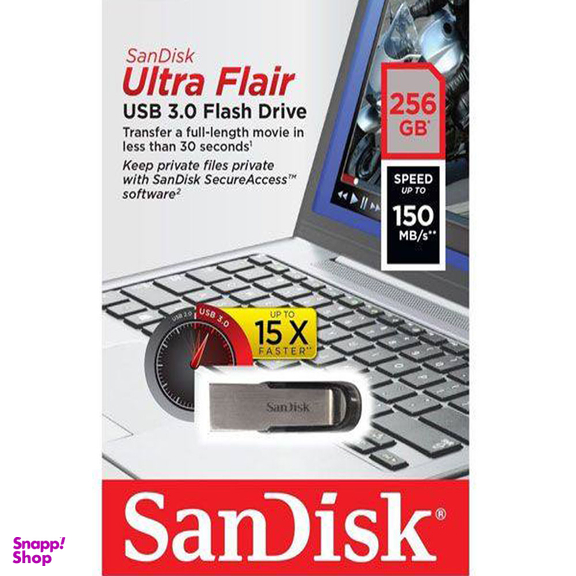 فلش مموری سن دیسک مدل Ultra Flair Cz73 ظرفیت 256 گیگابایت