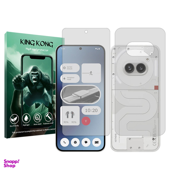 محافظ صفحه نمایش گوشی موبایل کینگ کونگ مدل Tough مناسب ناتینگ Phone 2a به همراه محافظ پشت گوشی