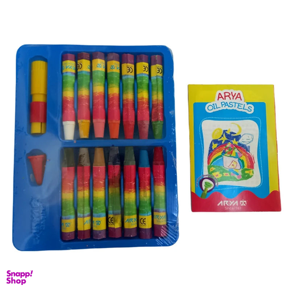 مداد شمعی 12 رنگ آریا مدل Aa