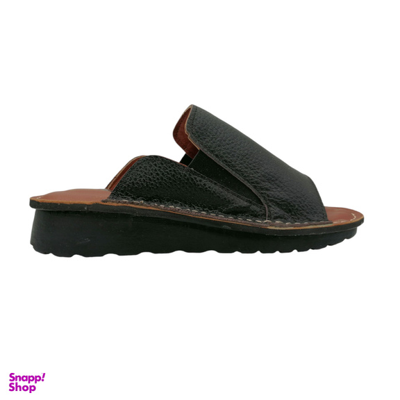 صندل طبی زنانه چرم ریباری مدل Clarks رنگ مشکی