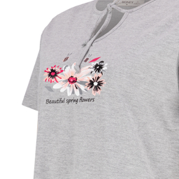 تیشرت راحتی زنانه کد 1021 رنگ خاکستری