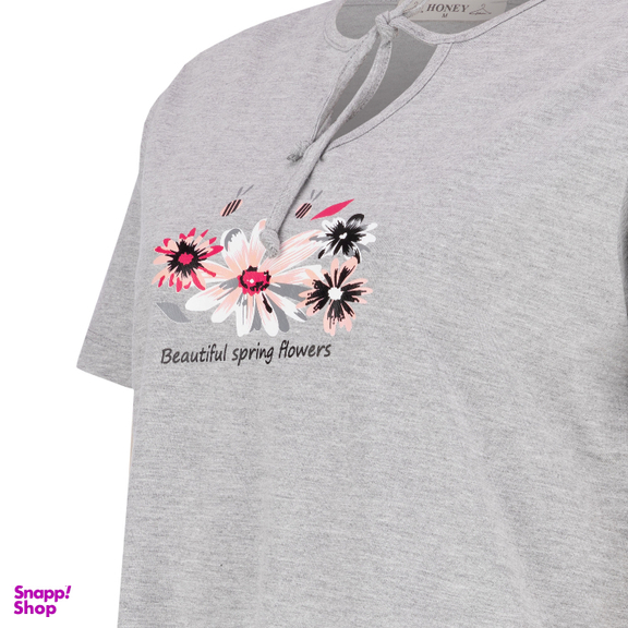 تیشرت راحتی زنانه کد 1021 رنگ خاکستری