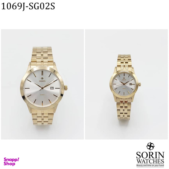 ست ساعت مچی عقربه ای زنانه و مردانه سورین مدل GL1069J-SG02S