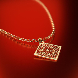 آویز گردنبند طلا 18 عیار زنانه مدوپد مدل اسلیمی کد PA1-10362