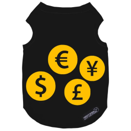 لباس سگ و گربه 27 طرح Finance Silhouette کد MH1509 رنگ مشکی