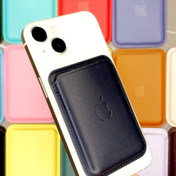 کیف جاکارتی مغناطیسی مدل اپل Leather Wallet مناسب پشت گوشی موبایل