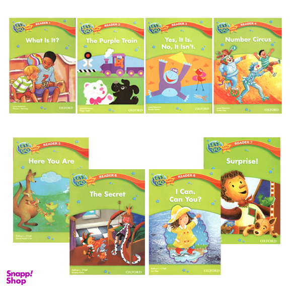 کتاب lets go readers begin اثر جمعی از نویسندگان انتشارات اکسفورد مجموعه ۸ جلدی