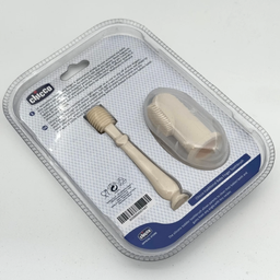 مسواک انگشتی و ماساژور لثه کودک چیکو مدل 0m plus مجموعه 2 عددی