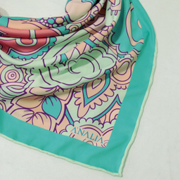 روسری زنانه آنالیا مدل ابریشم مزونی کد a-5077