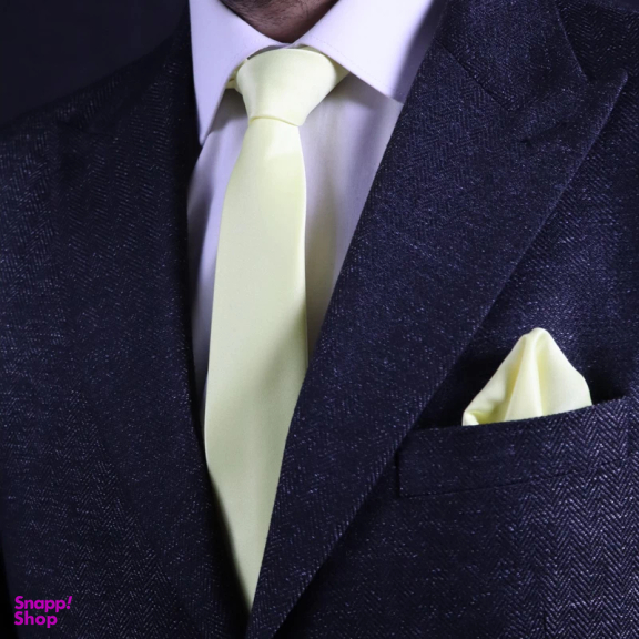 ست کراوات و دستمال جیب مردانه آیکت مدل Basic