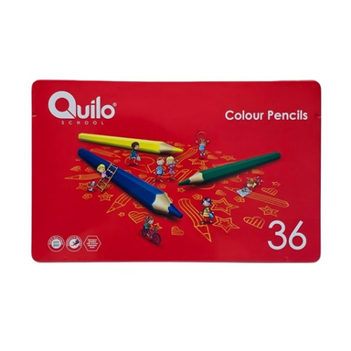 مداد رنگی 36 رنگ جعبه فلزی کوییلو کد Q36-Box Flat