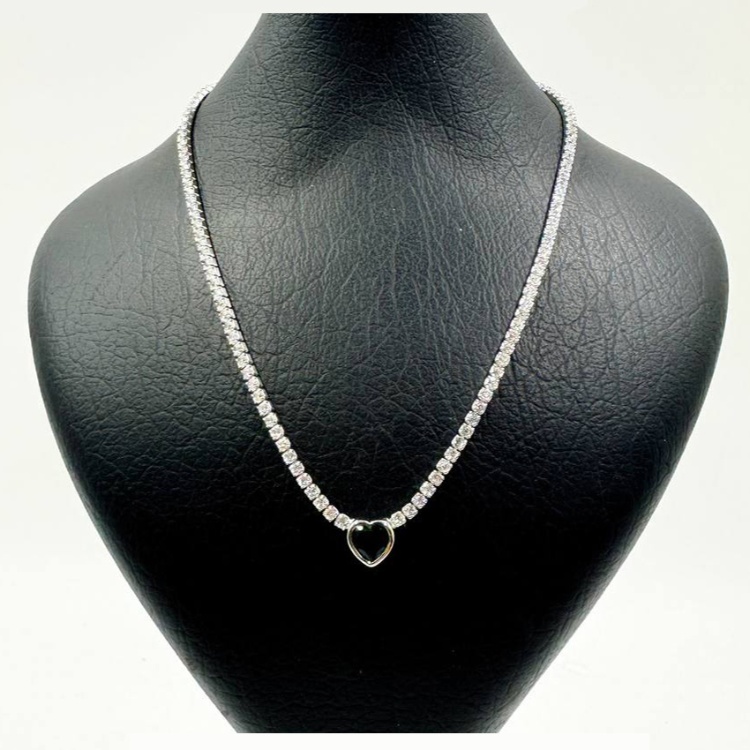 گردنبند نقره زنانه گیرا مدل diamond G1020