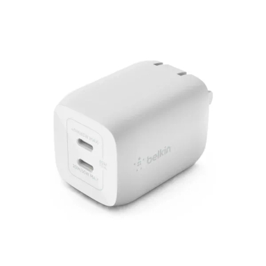شارژر 65 وات بلکین مدل Belkin Dual USB-C GaN Wall Charger WCH013