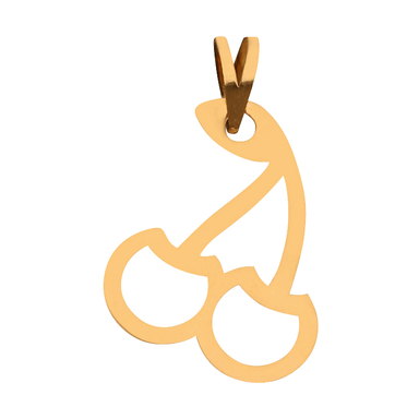 پلاک گردنبند طلا عیار 750 زنانه طرح گیلاس کد 1125