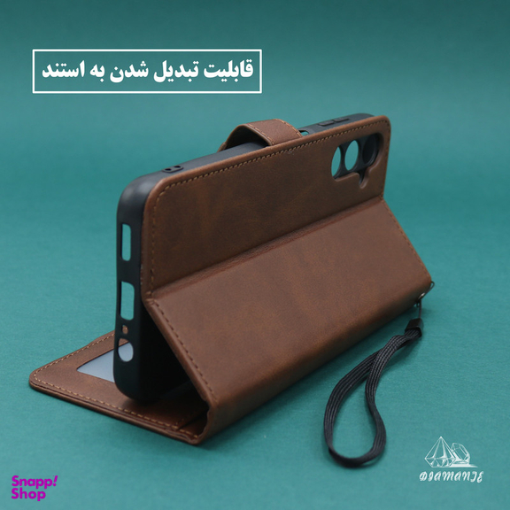 کیف کلاسوری دیامانته مدل Scusa Bk مناسب گوشی موبایل سامسونگ Galaxy A26 به همراه بند آویز