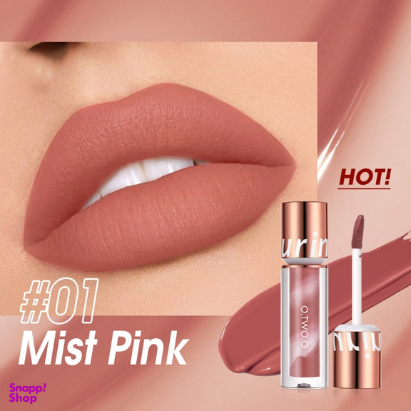 رژ لب مایع او تو او مدل لالی پاپ رنگ 01 mist pink