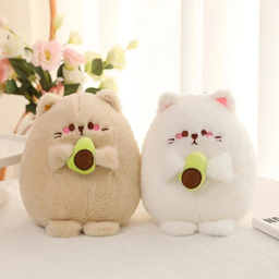 عروسک مدل گربه آووکادو بدست کد JIM110 ارتفاع 18 سانتی متر