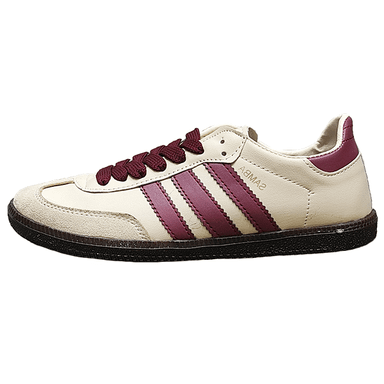 کتانی زنانه طرح آدیداس مدل سامبا کد 1211 رنگ کرم زرشکی