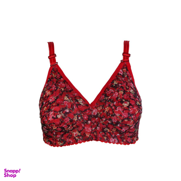 سوتین دانتل دونه اناری طرح گل ریز باراد کد 5421