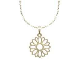 گردنبند طلا 18 عیار زنانه مدوپد مدل گل کد PP2-1-1198