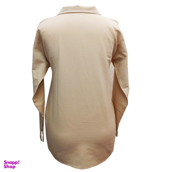 مانتو زنانه سپیدار مدل گلدوزی کاکتوس کد 0088 رنگ شیری