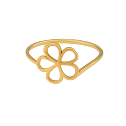 انگشتر طلا 18 عیار زنانه طلاجات مدل مینیمال گل پنج پر کد 1012 سایز 50