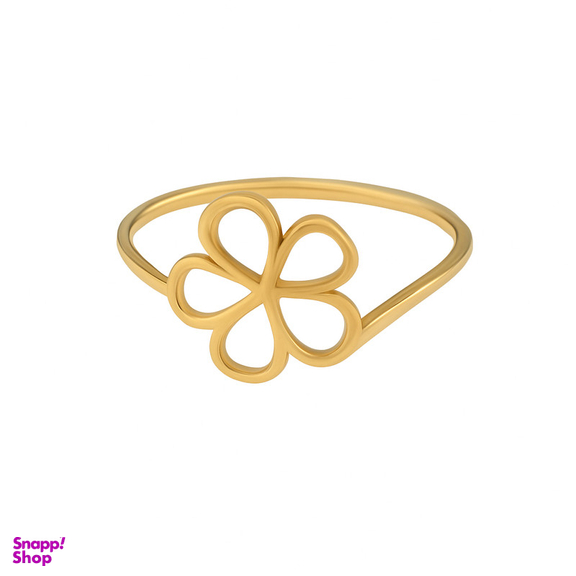 انگشتر طلا 18 عیار زنانه طلاجات مدل مینیمال گل پنج پر کد 1012 سایز 50