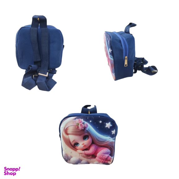 کوله پشتی هنرکده روژان طرح چاپی زیپ دار کد R011