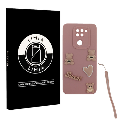 کاور گوشی موبایل لیمیا مدل عروسکی لنزدار ژله ای طرح Sweet مناسب شیائومی Redmi Note 9 به همراه دستبند