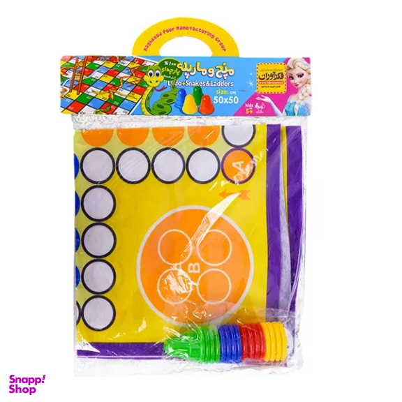 بازی فکری فکرآوران مدل منچ و مارپله پارچه‌ ای کد 1170020214