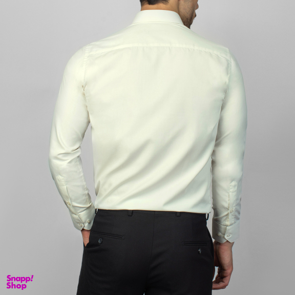 پیراهن آستین بلند مردانه آیکت مدل فلورا آکسفورد کد 113 رنگ نباتی