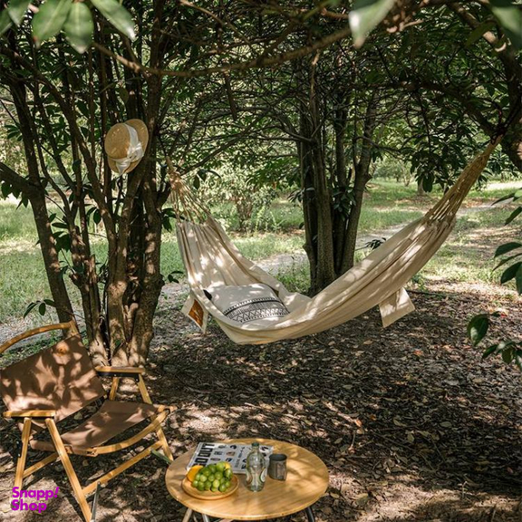 ننو 2 نفره چوب دار نیچرهایک مدل DC-G02-Drag-Detachable Fold Double Canvas Hammock کد DC001