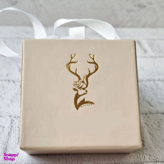 پلاک گردنبند زنانه طلا 18 عیار گوزن طرح گیلاس کد 74BK