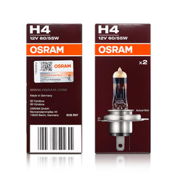 لامپ هالوژن اسرام پایه H4 مدل نایت بریکر لیزر 220 درصد بسته 2 عددی