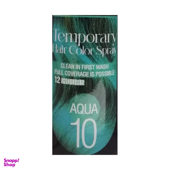 اسپری رنگ مو تاپیک هیر فیلر مدل Temporary حجم 150 میلی لیتر رنگ فیروزه ای