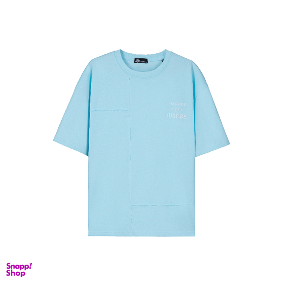 تیشرت زیگ مدل Just be رنگ آبی فیروزه ای